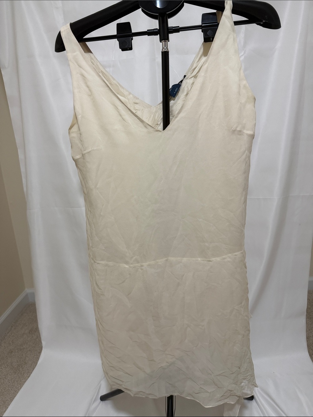 NWT Ralph Lauren 100% Silk Cream Dress